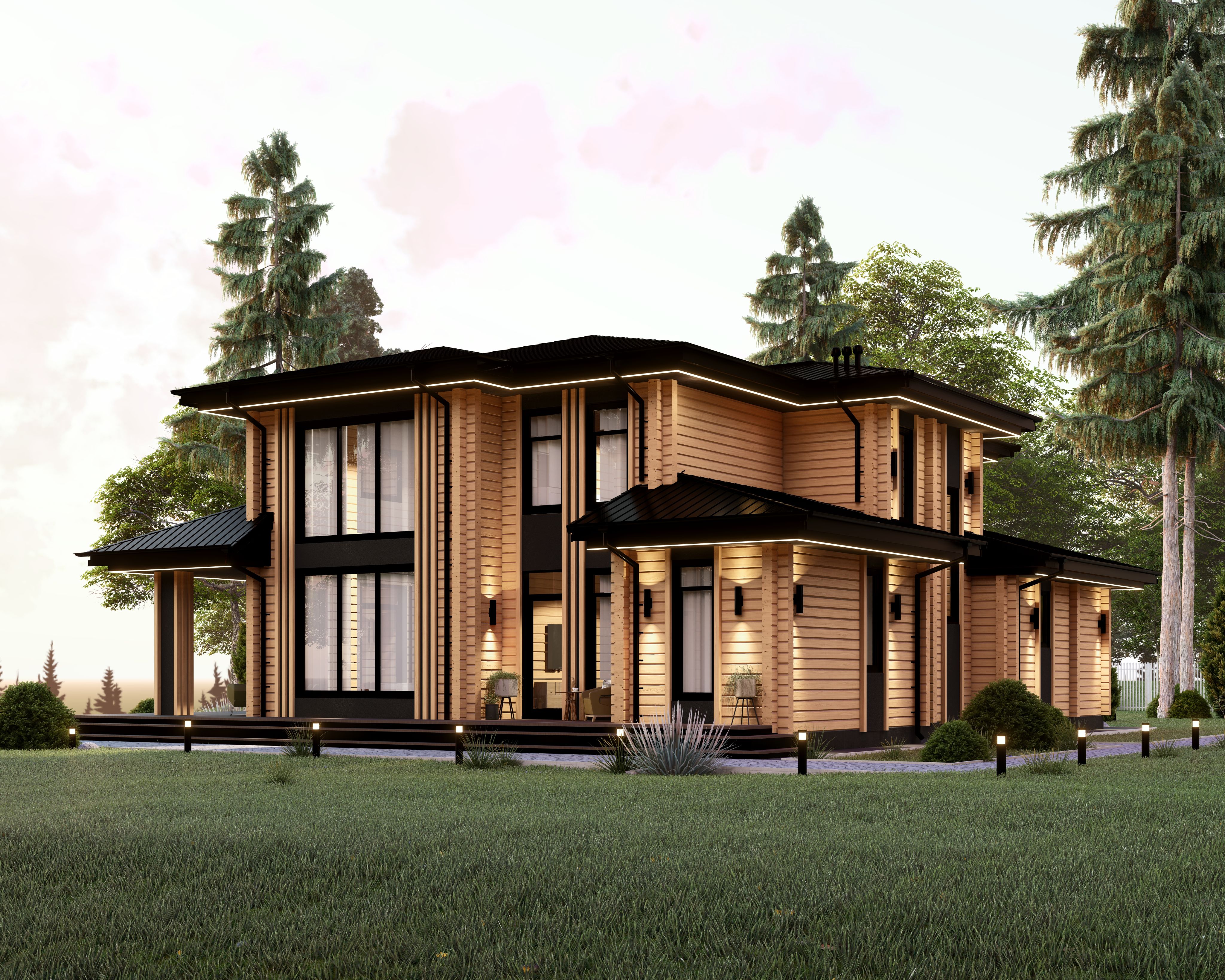 Дом из клееного бруса VZ-474